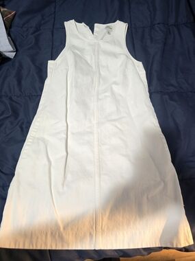 J. Crew White Sleeveless Midi Dress